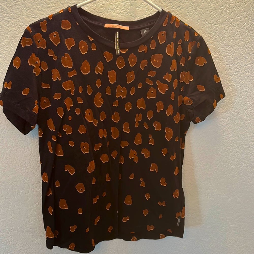 Scotch and soda leopard print tee